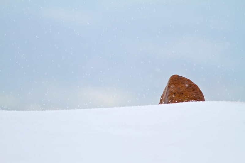 Hail falls on Pikes Peak - in the middle of August.